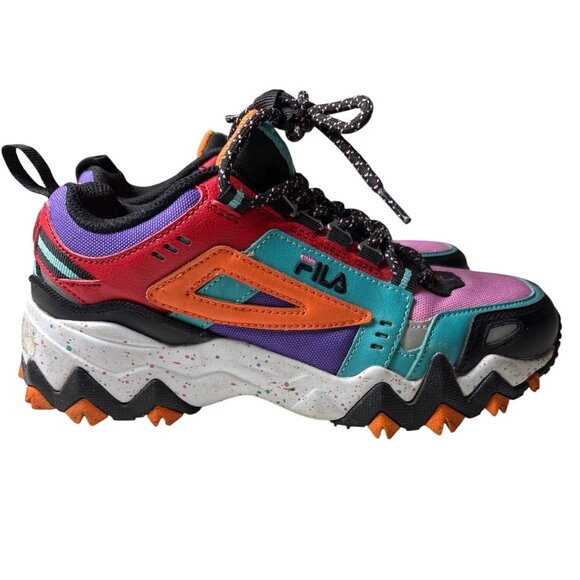 Fila Oakmont Shoes Sneakers Trail Size 6.5 Multi Color Leather Athletic Hiking - Picture 2 of 10